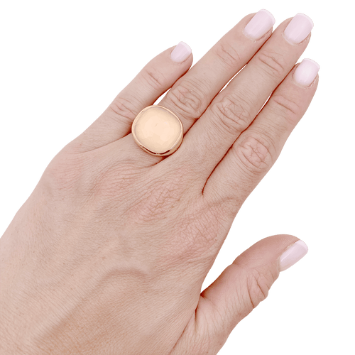 Bague 50 Bague Pomellato "Cipria" en or rose et quartz rose. 58 Facettes 34651