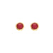 Boucles d'oreilles Puces d'oreilles Rubis et Or Jaune 58 Facettes