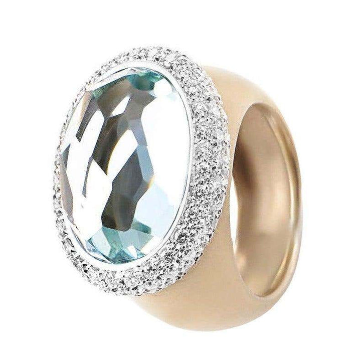 Bague POMELLATO - Bague Iceberg aigue-marine et diamants 58 Facettes