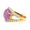 Bague 56 Bague Or jaune Rubis, Diamant 58 Facettes 4002852CN