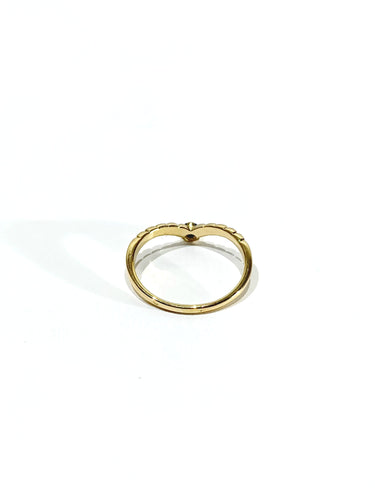 Bague 57.5 Bague or jaune et saphir 58 Facettes