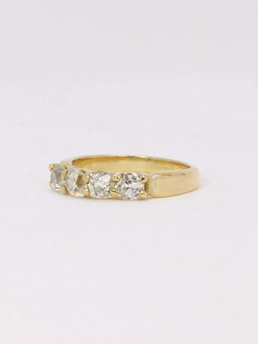 Bague 52 Bague or jaune diamants taille ancienne 58 Facettes J385