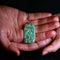 Pendentif Pendentif Art Déco en or, jade sculpté et diamants. 58 Facettes