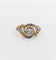 Bague 56 Bague tourbillon antique en or 18k et platine, diamant taille ancienne et diamants roses 58 Facettes A06434