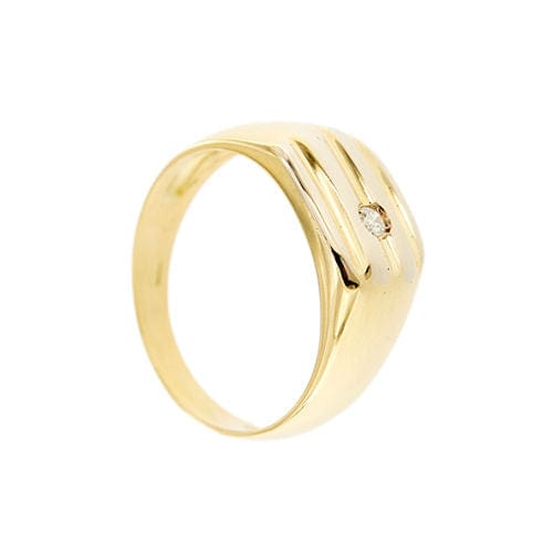 Bague 64 Bague en or jaune pour homme avec diamant 58 Facettes 35928