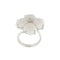 Blomster-ring med hvid onyx 