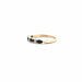 Bague 53 Alliance Demi-Tour Or Blanc 18 k Diamants & Saphirs 58 Facettes 21-GS32177-02