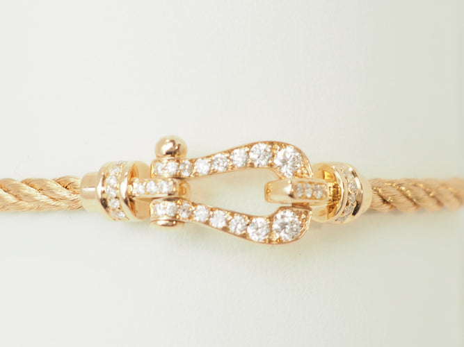 Bracelet Bracelet Fred mini force 10 en or rose et diamants 58 Facettes 33587