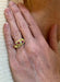 Bague 56 Bague Vintage Branchages Diamants Pierres Rouges Or Jaune 18 Carats 58 Facettes B374