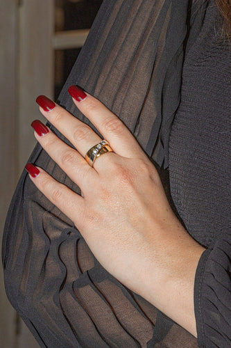 Bague 53.5 Bague Trilogie Or jaune Diamant 58 Facettes 3073306CN