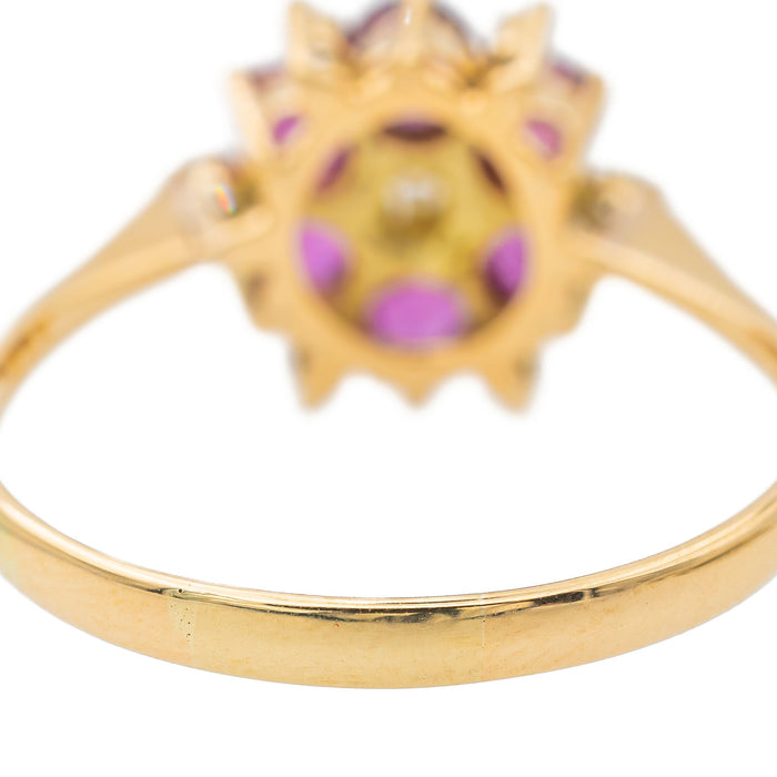 Anillo Oro Amarillo Rubí