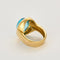 Bague 55 Bague cocktail or jaune et aigue marine 58 Facettes CHAL0444