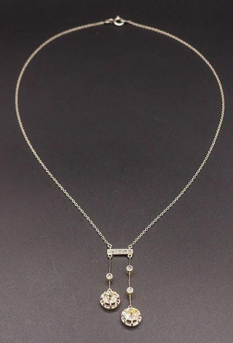 Collier Collier Négligé Or Jaune Platine Diamants 1920 58 Facettes A9063