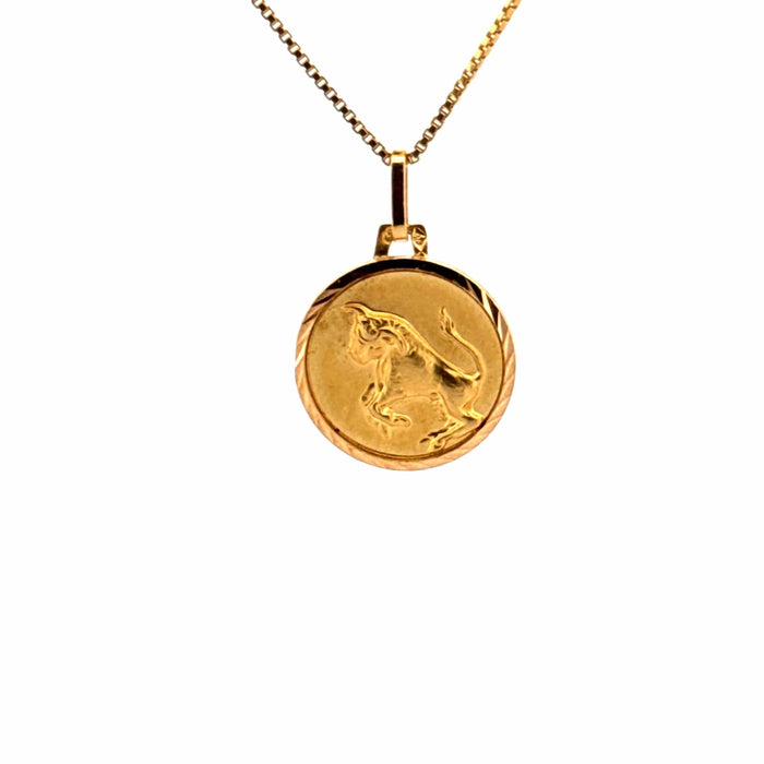 Pendentif Médaille Taureau or jaune 58 Facettes 2-PEB2-GS35893