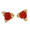 Boucles d'oreilles Boucles d'oreilles en or jaune, paire de corail, diamants naturels 58 Facettes MG-201003