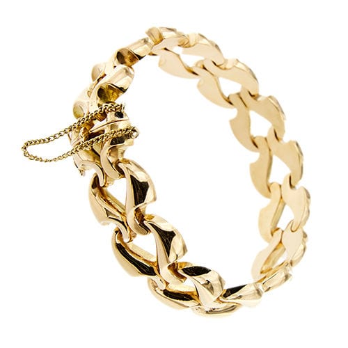 Bracelet Bracelet Tank en or rose 58 Facettes 38835