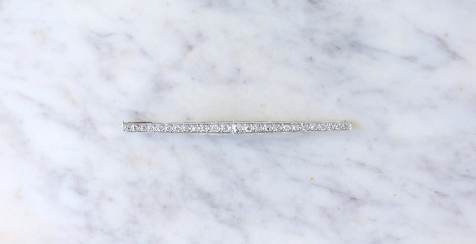 Broche Broche Barrette Art Déco Diamants 58 Facettes
