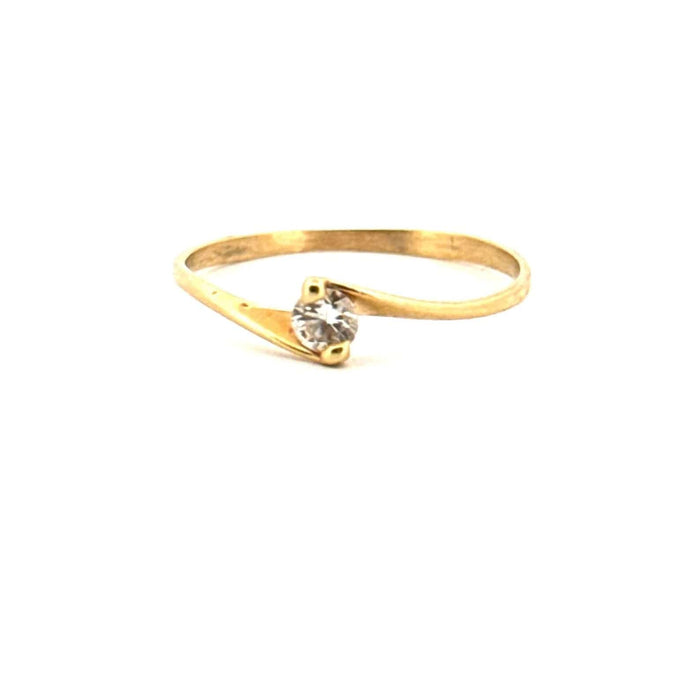 Bague 59 Solitaire or jaune diamant 58 Facettes 20-GS36173