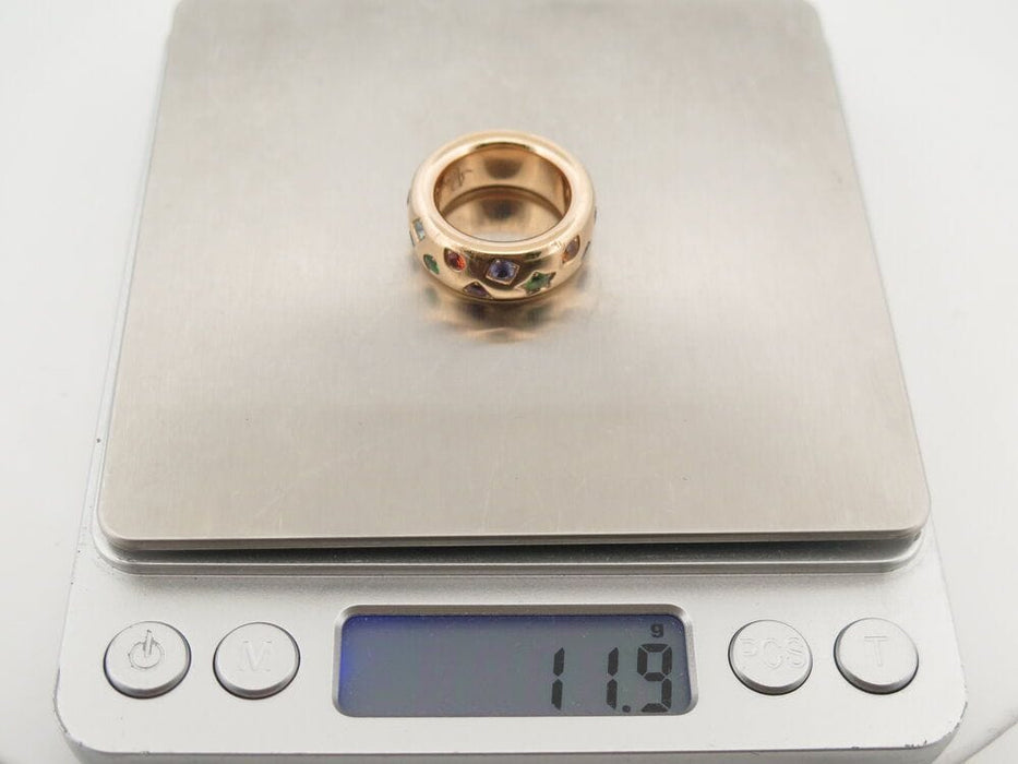 POMELLATO Ring Iconica mittlerer Turmalin-Saphir-Rubin aus Roségold