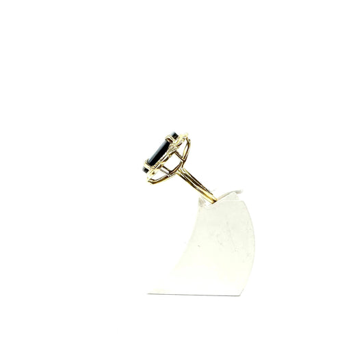 Anillo camafeo ágata azul 