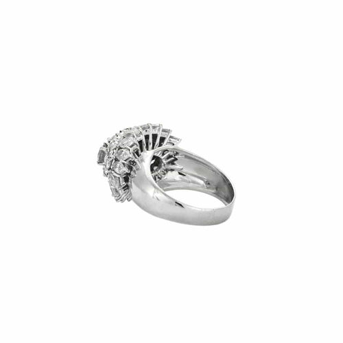 Bague 55 BAGUE "DOME" OR BLANC ET DIAMANTS 58 Facettes BO/230063/