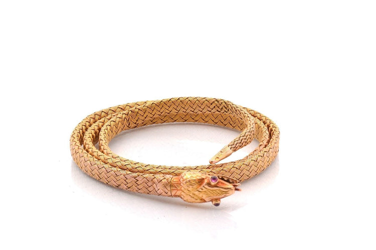 Bracelet Bracelet vintage serpent en or 18 carats 58 Facettes 27075