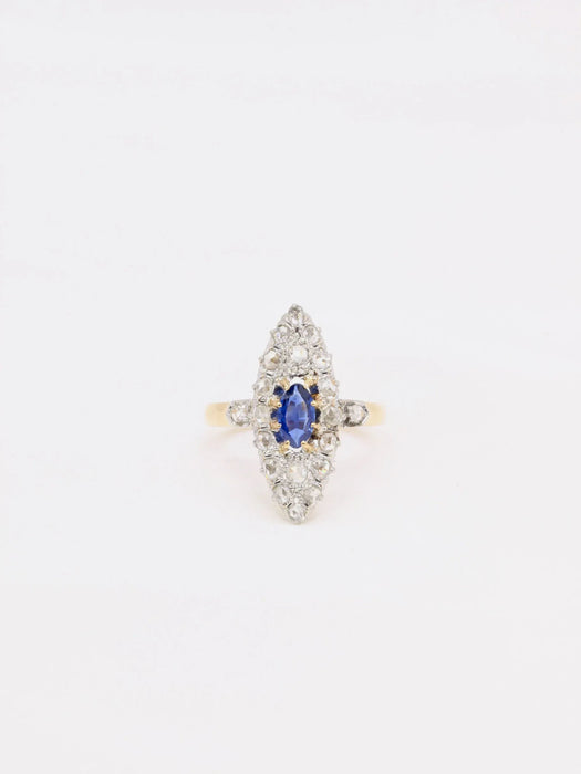 Marquise sapphire diamond ring