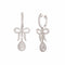 18-carat white gold diamond pavé knot earrings Sleepers earrings 58 Facettes BO254
