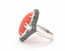 Bague corail et diamant 58 Facettes