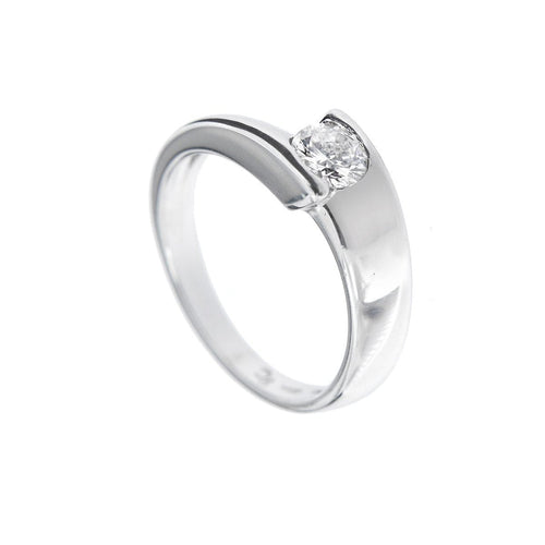 Bague 56 Bague solitaire diamant 0,47 ct 58 Facettes 11144