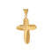 Collier Croix or jaune lisse et mat 58 Facettes 24-327A