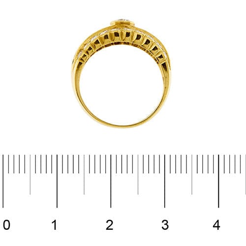 Bague 53 Bague or jaune diamants 58 Facettes 19743