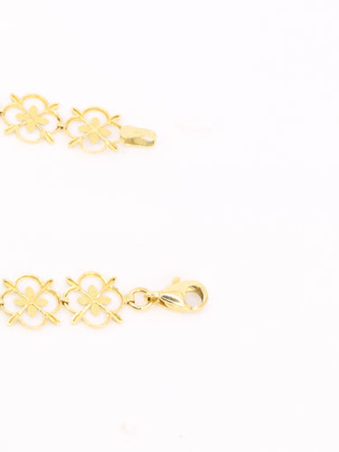 双色金蕾丝手链 