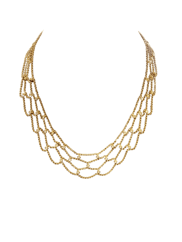 Collier Chopard - Collier drapier « collection les chaînes » - Or jaune et diamants 58 Facettes 1.0000813/1