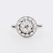 Bague Bague halo or blanc diamants 58 Facettes 282