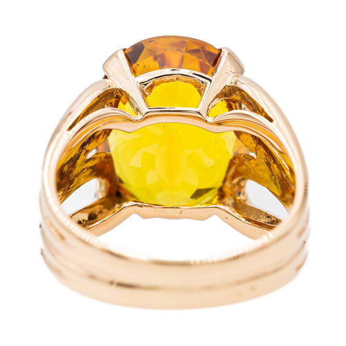 Bague 54 Bague Or rose Citrine 58 Facettes 2662124CN