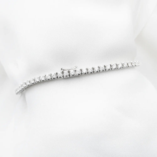 Bracelet Bracelet tennis en or blanc 2,96 ct 58 Facettes