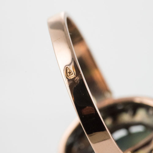 Bague 55 Bague ancienne chrysobéryl oeil de chat et diamants 58 Facettes 19-378-50