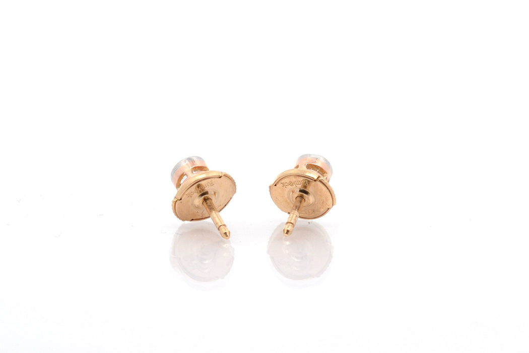 Yellow gold and diamond earrings