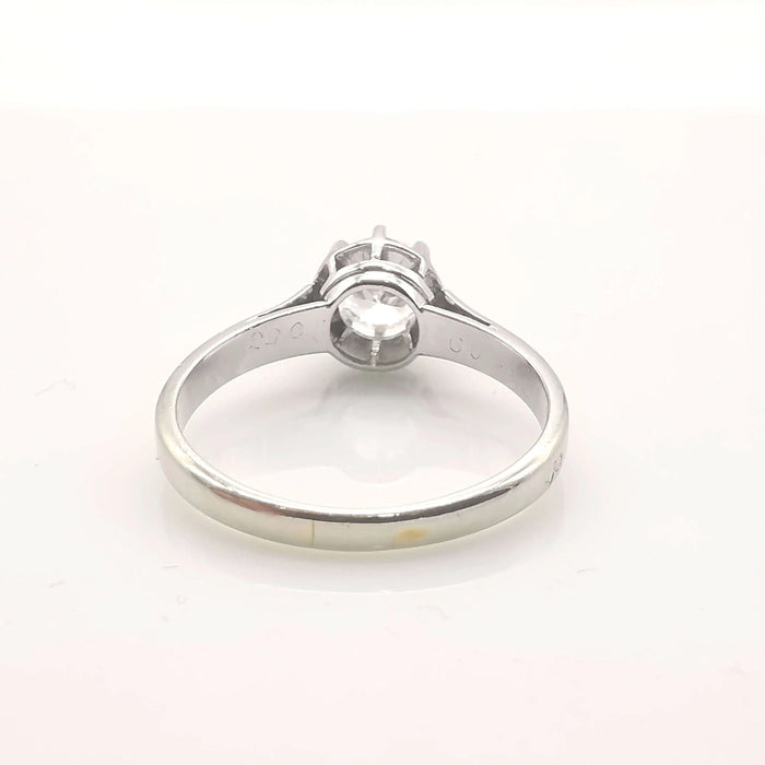 Bague Solitaire or blanc platine et diamant 58 Facettes