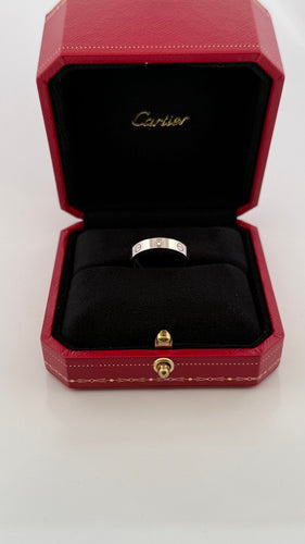 Bague 52 Alliance Cartier LOVE or gris et diamant 58 Facettes