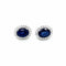 Boucles d'oreilles Vintage Sapphire Diamond Gold Cluster Stud Earrings 58 Facettes