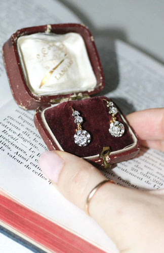 Sovende øreringer Art Deco diamanter