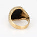 Bague 60 Bague homme Art Déco Vintage Incrustée Onyx or jaune 58 Facettes G12881