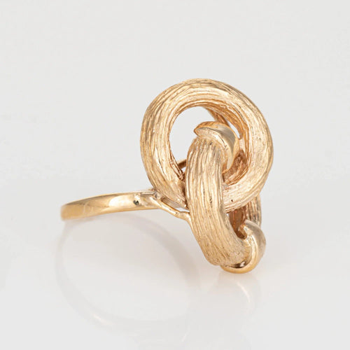 Bague 59 Bague Vintage Noeud Infini des Années 70 Or Jaune 58 Facettes G12466