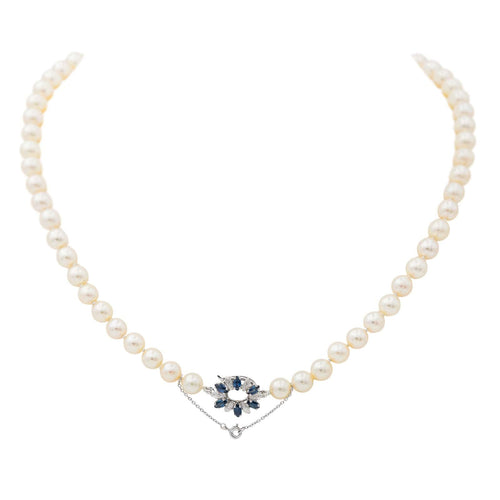 Collier Collier Perle Or blanc Perle 58 Facettes 3376725CN