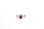 Bague 53 Bague solitaire rubis diamants en or blanc 58 Facettes 20342