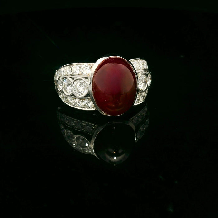 Bague 50.5 Bague Rubis Cabochon 58 Facettes