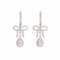 18-carat white gold diamond pavé knot earrings Sleepers earrings 58 Facettes BO254
