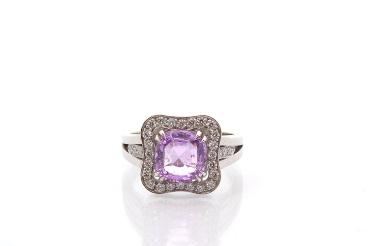 Bague 53 Bague saphir violet de 2,21cts et diamants 58 Facettes 26642-27328